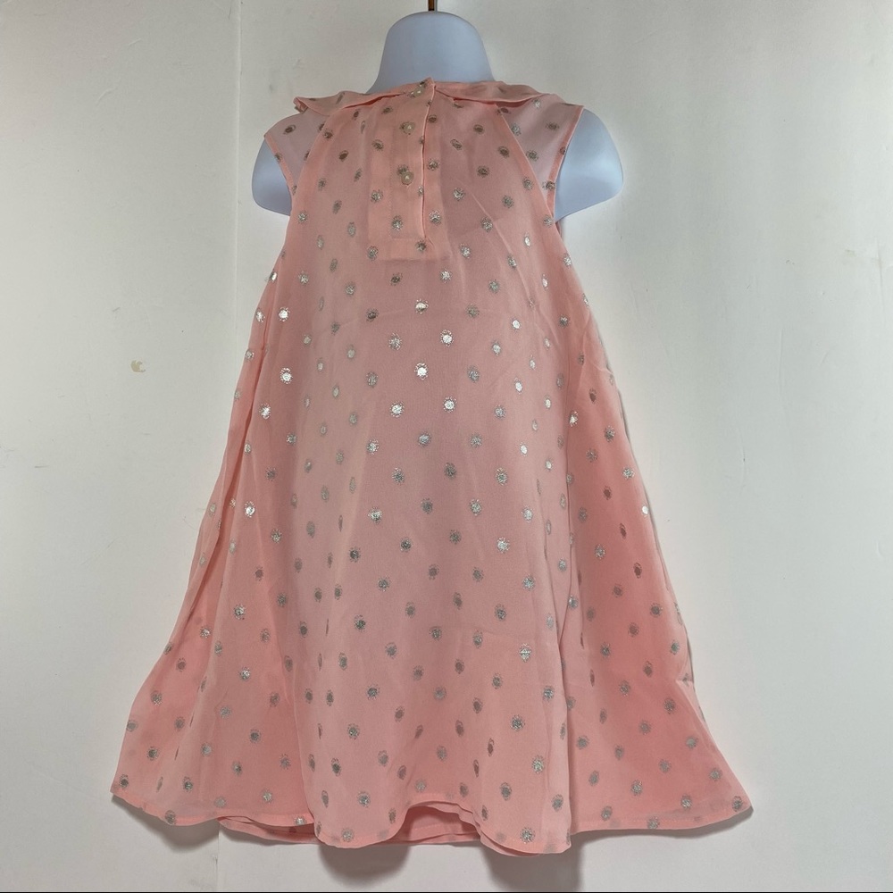 Toddler Girl OshKosh B'gosh Short Sleeve A-Line Foiled Dot Chiffon Dress - Picture 5 of 12